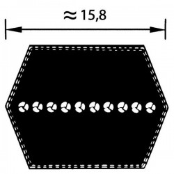 Pas klinowy sześciokątny BB 118-5/8" (3004x15,8mm)