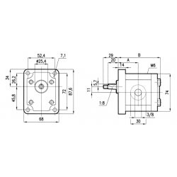 Gear pumps gr.1 - 1,7cm3/rev