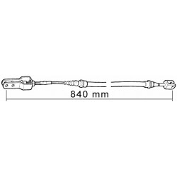 Clutch cable for Fiat series 1180, 1380