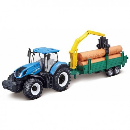 Model New Holland T7.315 with a log trailer