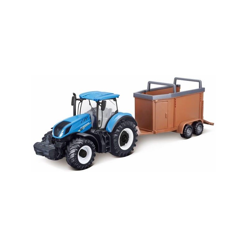 Model New Holland T7.315 with a cattle trailer