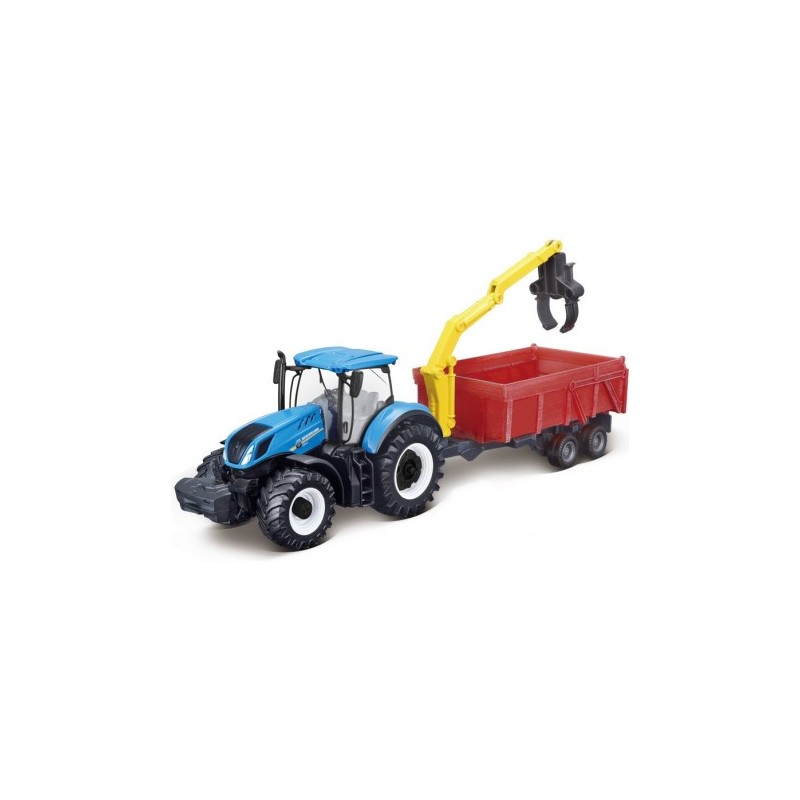 Model New Holland T7.315 with a self-loading trailer