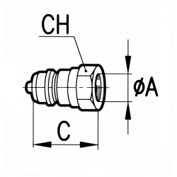 Szybkozłącze hydrauliczne wtyczka ISO-A GAS 1/4"
