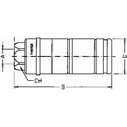 Szybkozłącze hydrauliczne gniazdo PUSH-PULL M26x1,5