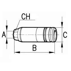 Hydraulic quick coupler socket PUSH-PULL GAS 1/2" - under pressure